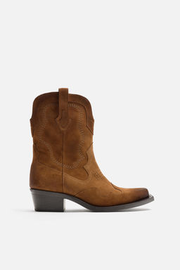 LEATHER COWBOY BOOTS - Zara фото 4