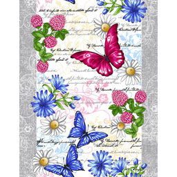 Батерфляй Скатерть-дорожка на стол набивная 50х148см, 234г/м2, хлопок 100%, Домашняя мода (Россия)  фото 2