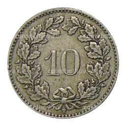 10 раппенов 1925 года Швейцария