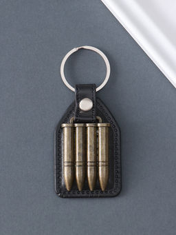 Цена за 12 шт. Кожаный брелок для ключей «Пули», (кожзам), 6.8×4 см
