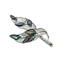 Брошь "Ветвь" перламутр гелиотис