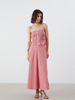 Kare Yaka Ekose Bluz