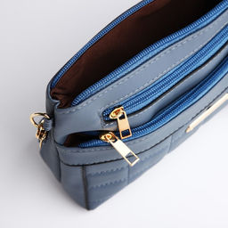 Сумка кросс-боди на молнии, цвет синий - Simaland фото 7