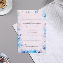 Цена за 20 шт. Пригласительное Мы создаем семью синний оттенок, 15х10,5 см - Simaland фото 3