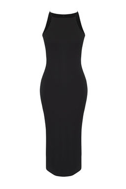 TRENDYOLMILLA K?rm?z? Vucuda Oturan Halter Yaka Fitilli Esnek Orme Midi Kalem Elbise TWOSS24EL00020  фото 16