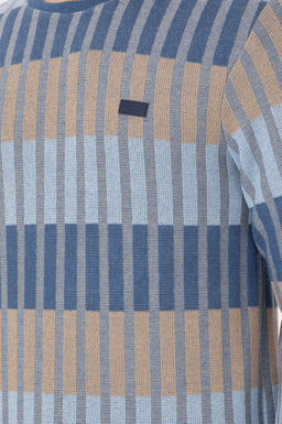 Erkek Regular Fit Bisiklet Yaka Krem Sweatshirt