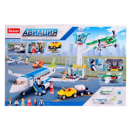 Конструктор Авиация Sluban «Аэропорт», 731 деталь