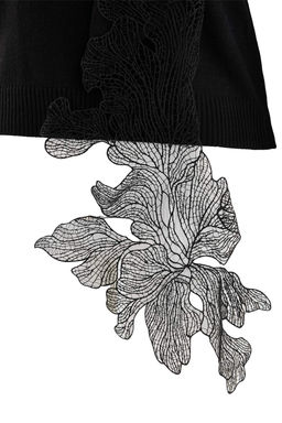 Siyah Ba_lamal_ _al ve Dantel Detayl_ Triko Kazak TWOAW27KZ00128 - Trendyolmilla фото 2