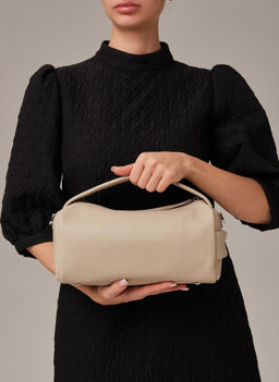 Кожаная сумка Solea DBR 31365 бежевая пудра  фото 2