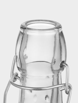 Бутылка для соусов и масла «Ризотто», 1 л, 8×8×30 см, с бугельным замком, стекло, прозрачная