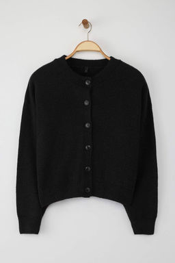 Wardrobe Essentials Siyah Alpaka Yunu Kar?s?ml? Genis Kal?p Triko H?rka | TWOAW26HI00089