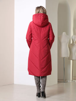 25415 Пальто красный - Dizzyway фото 6