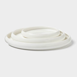 Тарелки Magistro OliveQueen, 3 шт.: d=14/19/23 см, фарфор, белые