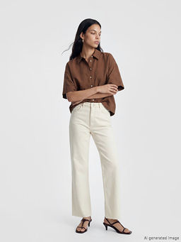 Crop Flare Kad?n Jean Pantolon