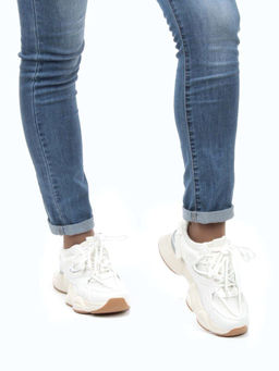 05-6035-7 WHITE Кроссовки женские (искусственные материалы) - No name фото 3