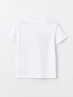 Bisiklet Yaka Bask?l? K?sa Kollu Erkek ?ocuk Ti??rt - Waikiki фото 3