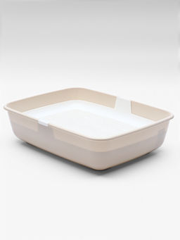 Лоток для кошек ALTA, 50×38×13.5 см, с сеткой, плвстик, белый, бежевый