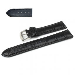 Ремешок для часов натуральная кожа черный C6-18black-black