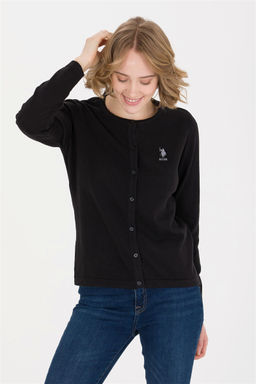 U. S. Polo Assn Женский черный базовый трикотажный кардиган - U.s. polo assn фото 9