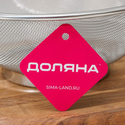Сито для просеивания Доляна Dorial, d=22 см, 304 сталь, нержавеющая сталь, серебристое