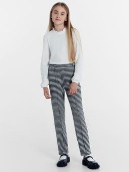 Классические брюки для девочек с принтом клетка виши - Mark formelle фото 3