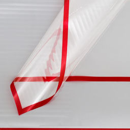 Цена за 20 шт. Пленка глянцевая для декора и флористики «Полоса», красная, 58×58 см