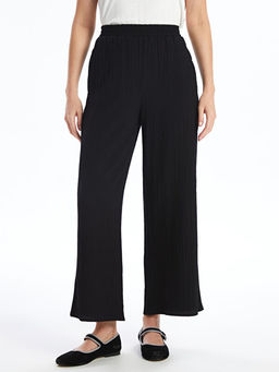 Beli Lastikli D?z Geni? Pa?a Kad?n Pantolon