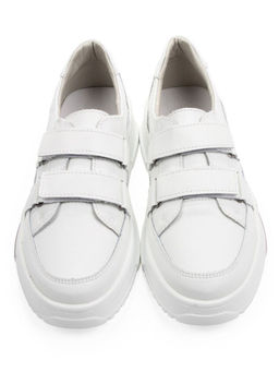 03-C138-9 WHITE Полуботинки спортивные женские (натуральная кожа)