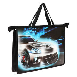 Папка с ручками А4, 335 х 235 х 55 мм, пластиковая, ручки-тесьма, Calligrata Авто  фото 2