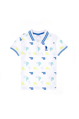 U. S. Polo Assn Белая футболка с воротником-поло для мальчика - U.s. polo assn фото 4