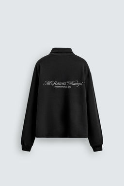 QUARTER-ZIP PRINTED SWEATSHIRT - Zara фото 16