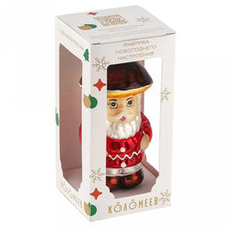 Елочная игрушка фигурка стеклянная Грибок - лесовичок, ручная художественная роспись, подарочная упаковка (Россия) - Домашняя мода фото 6