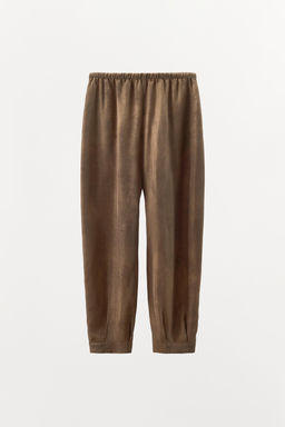 PRINTED VOLUME TROUSERS - Zara фото 7