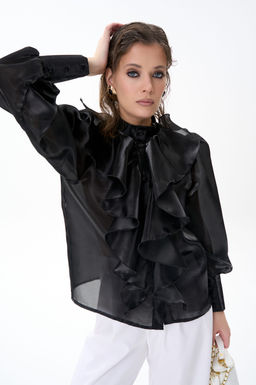 Рубашка Алиша (черный) - Эльза фото 5