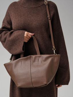 Кожаная сумка Azaro 31355 коричневый какао