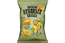 Цена за 5 шт.Mini Free, луковые кольца со вкусом курицы гриль, 45 г