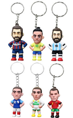 Цена за 2 шт. Брелок резиновый "Футболист" 6,5см (KL-6025)