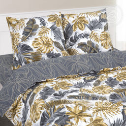 Постельное белье Тропикано (поплин зима-лето) Евро/Пододеяльник стеганый (молния): 1 шт. - 215*200; Простыня: 1 шт. - 215*240; Наволочка (клапан): 2 шт. - 70*70; Зима - лето