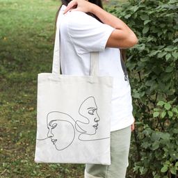 Эко-шоппер из 100% хлопка "TWO FACE"