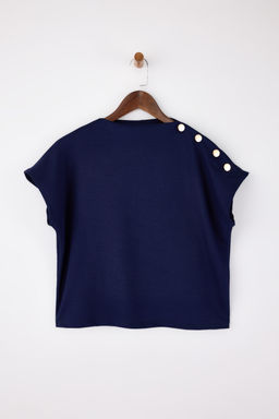 Tas Regular/Normal Kal?p Dik Yaka Aksesuar Detayl? Crop Soft Touch Orme Bluz TWOSS26BZ00021 - Trendyolmilla фото 5