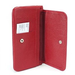 Портмоне женское Croco-ПР-805 натуральная кожа 3 отд, 4 карм, красный флотер (113) 238497  фото 3