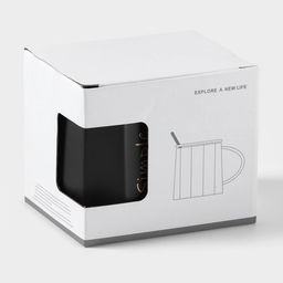 Кружка с ложкой Simple, 350 мл, керамика, чёрная