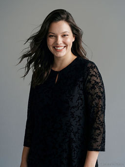 Bisiklet Yaka ?i?ekli Elbise