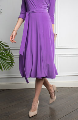 Платье из трикотажа сиреневый - Donna saggia фото 5