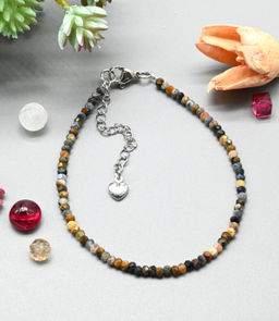 Браслет из граната зеленого рондель гр.3*2мм, 18см - Радуга камня фото 15