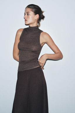 HIGH NECK SLEEVELESS TOP - Zara фото 6