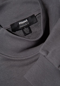 Mavi Muhur Logo Bask?l? Koyu Gri Sweatshirt  фото 6