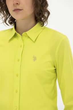 U. S. Polo Assn Женская неоново-желтая базовая рубашка с длинным рукавом - U.s. polo assn фото 14