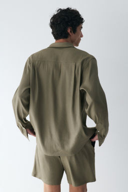 Camisa en mezcla de lino Easy Care Regular Fit - H&m фото 6