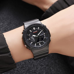Часы наручные Skmei мужские электронные спортивные 2351black-black